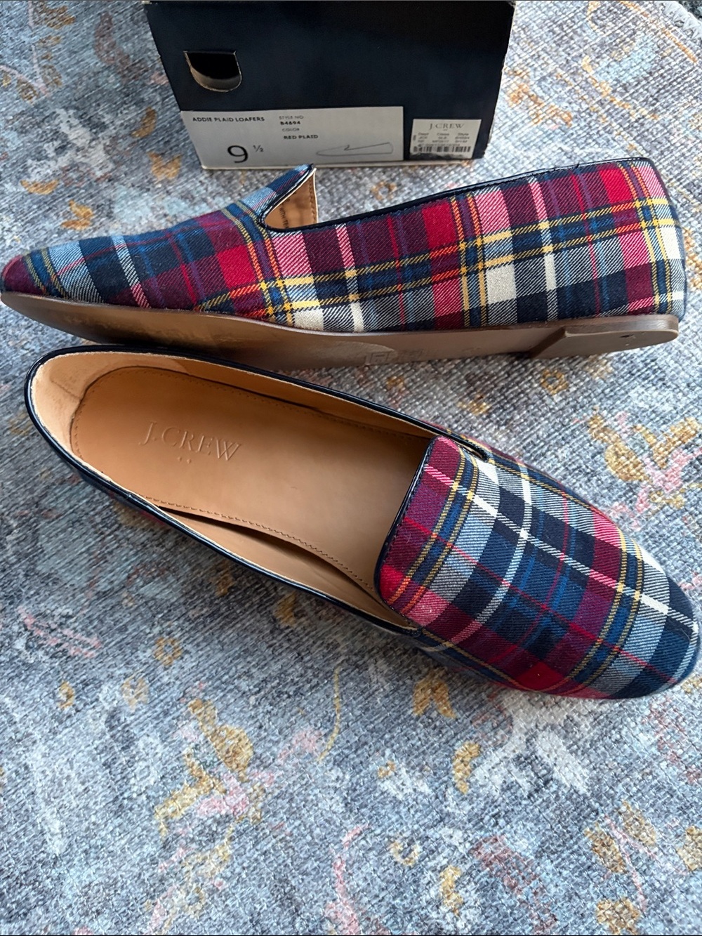 J. Crew Addie Loafer Tartan Plaid Slip-On Loafers fall & winter